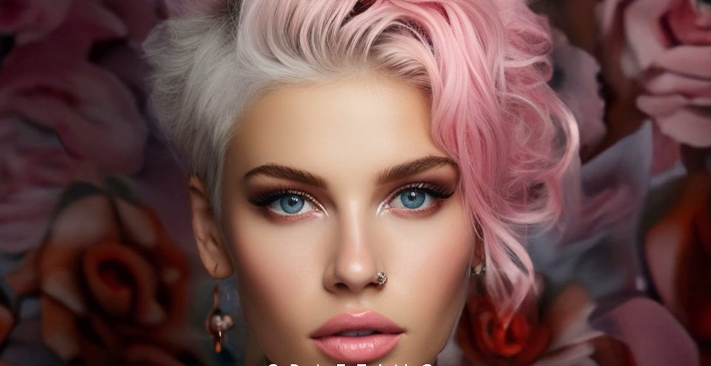 K&T Salon model with bold pink hair